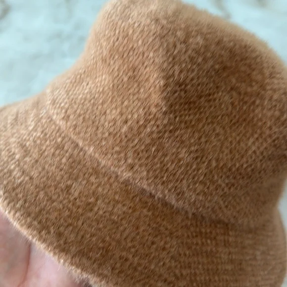 David and Young Teddy Bucket Hat Camel Dark Beige NWOT - Picture 12 of 14